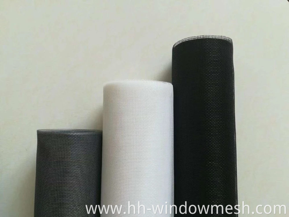 Rolling window screen gray /black stiff fiberglass insect screen